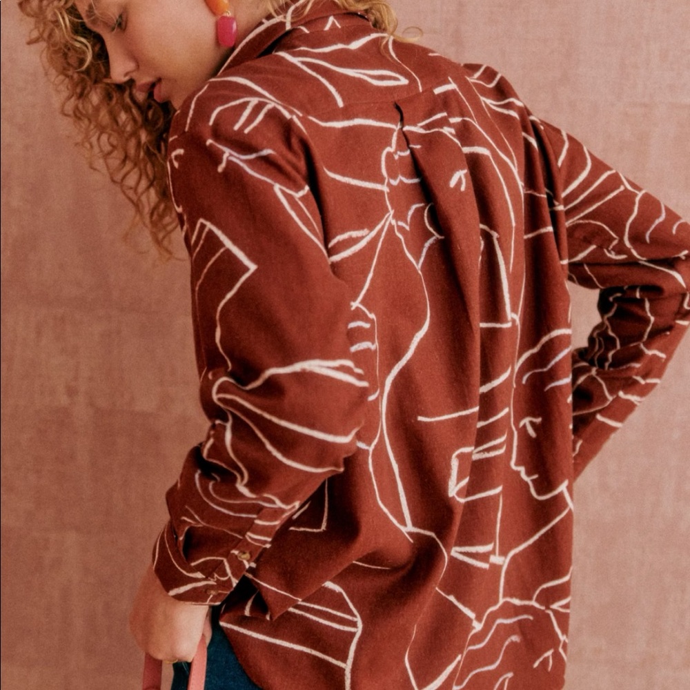 Sezane Maxy Shirt in Hestia New with Tags - Picture 4 of 7